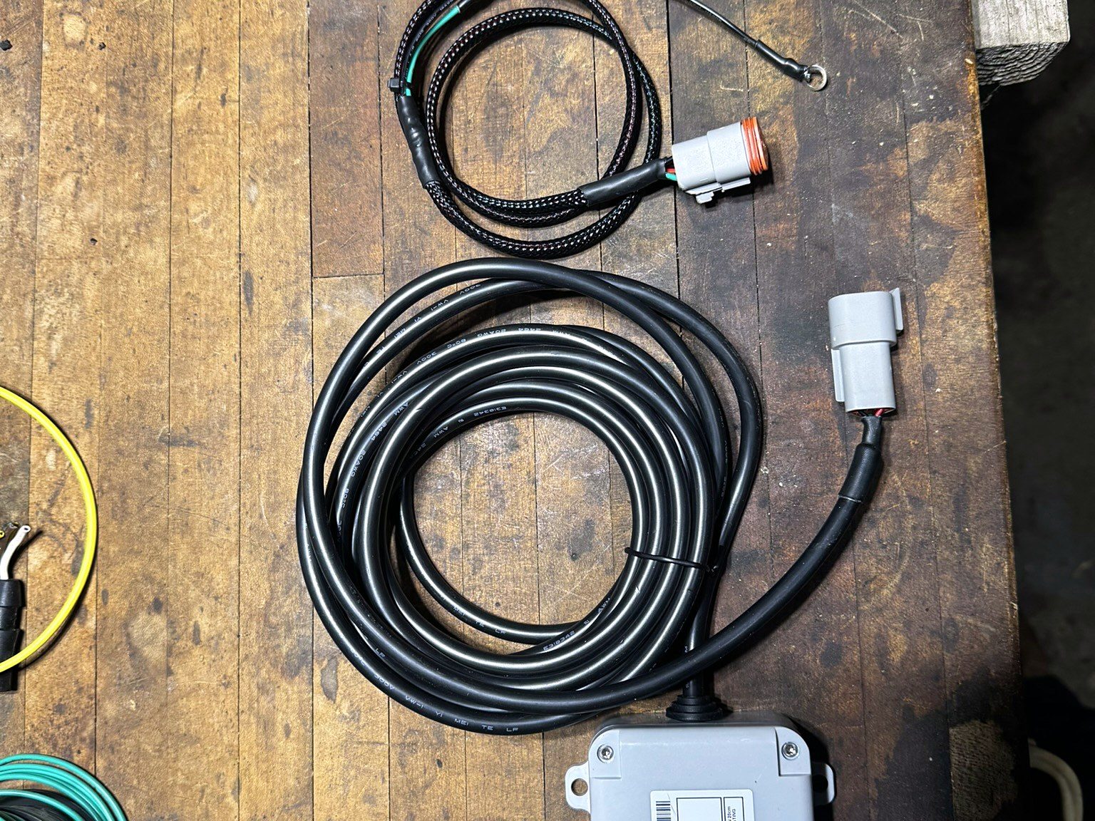 Custom harness built and coiled on the bench